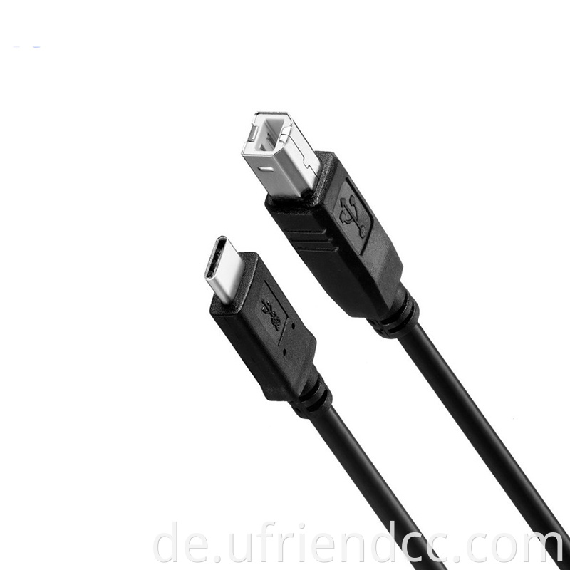 Benutzerdefinierte Hochgeschwindigkeits -480 -m -Daten USB -Typ C bis USB 2.0 B männlicher Drucker -Scanner MIDI -Kabel